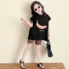 New summer 2024 children's clothing style: Mid-length cartoon T-shirt for baby girls, Korean style loose short-sleeved top details Picture